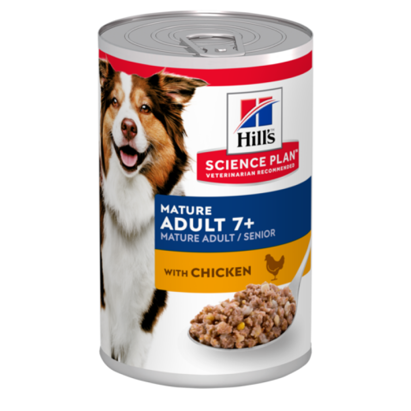 Hill's (Хиллс) Wet SP Canine Mature Adult 7+ Chicken – Консервированный корм с курицей для стареющих собак старше 7 лет (370 г) в E-ZOO
