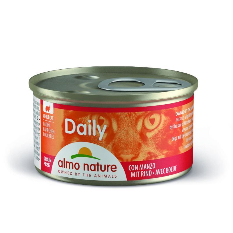 Almo Nature (Альмо Натюр) Daily Menu Cat - Консервований корм "Шматочки в соусі з яловичиною" для котів (85 г) в E-ZOO