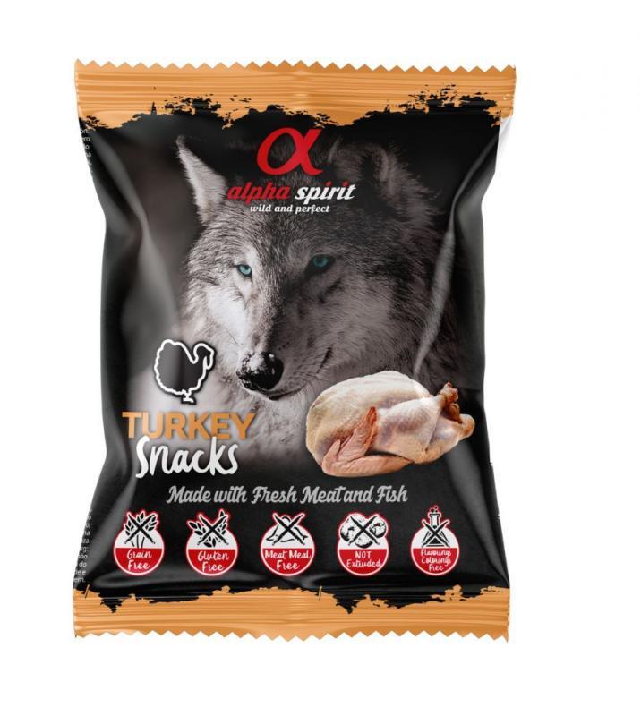 Alpha Spirit (Альфа Спирит) DOG Snacks Turkey - Полувлажное лакомство с индейкой для собак (50 г) в E-ZOO