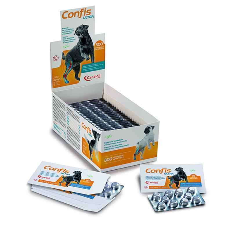 Candioli (Кандиоли) Confis Ultra - Добавка Конфис Ультра для поддержки обмена веществ в суставах при остеоартрите у собак (10 табл. / блістер) в E-ZOO