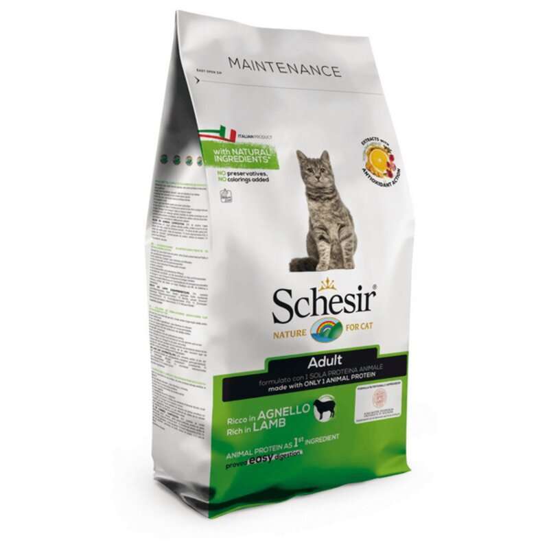 Schesir (Шезір) Cat Adult Lamb - Сухий монопротеїновий корм з ягням для дорослих котів (400 г) в E-ZOO