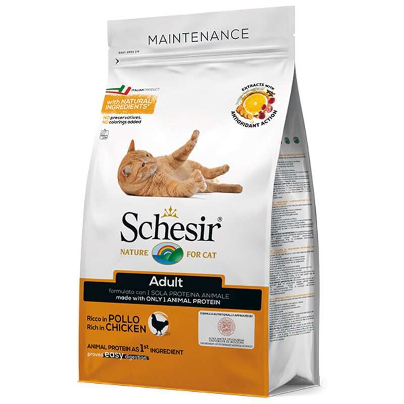 Schesir (Шезир) Cat Adult Chicken - Сухой монопротеиновый корм с курицей для взрослых котов (1,5 кг) в E-ZOO