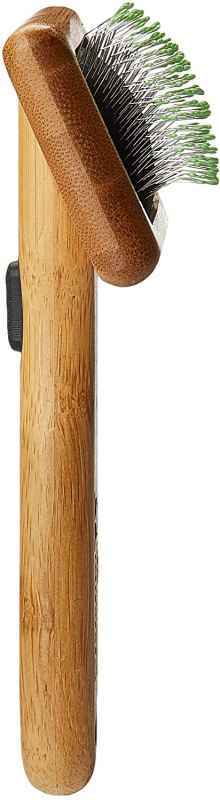 Bamboo Groom (Бэмбу Грум) Soft Slicker Brush - Бамбуковая щетка-пуходерка с мягкими зубьями для всех типов шерсти (Medium) в E-ZOO