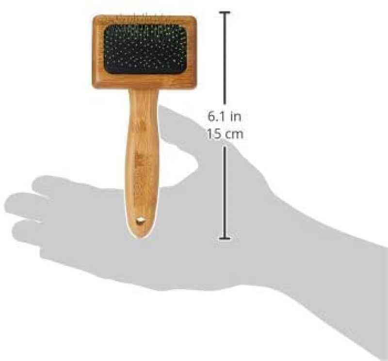 Bamboo Groom (Бэмбу Грум) Soft Slicker Brush - Бамбуковая щетка-пуходерка с мягкими зубьями для всех типов шерсти (Medium) в E-ZOO