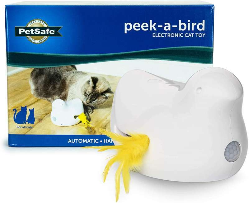 PetSafe (ПетСейф) Peek-a-Bird Electronic Cat Toy - Интерактивная игрушка для котов Птичка (10х15,6х12 см) в E-ZOO