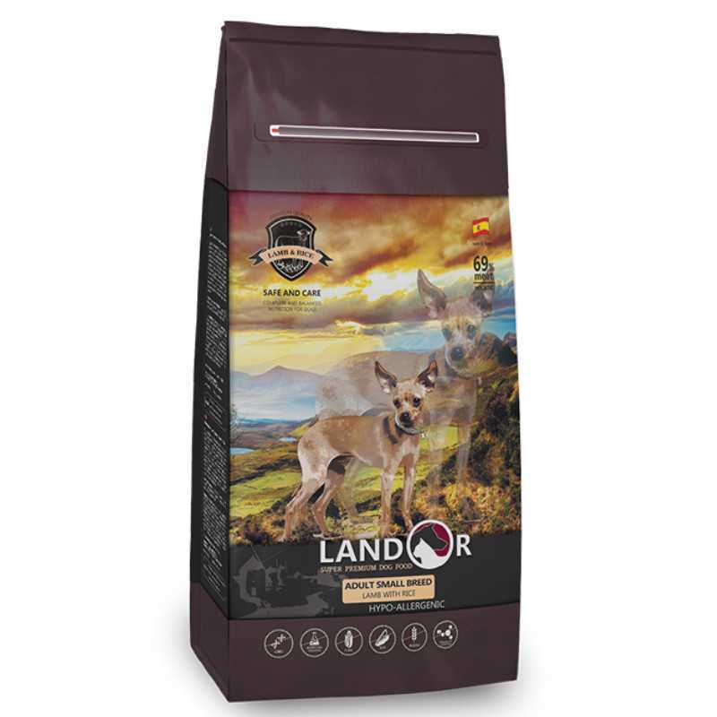 Landor (Ландор) Adult Small Breed Lamb & Rice - Сухий корм з ягням і рисом для дорослих собак дрібних порід (3 кг) в E-ZOO