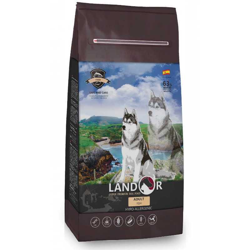 Landor (Ландор) Adult All Breed Fish & Rice - Сухий корм з рибою і рисом для дорослих собак всіх порід (1 кг) в E-ZOO