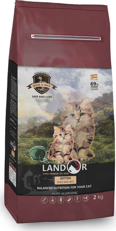 Landor (Ландор) Kitten Duck&Rice - Сухий корм з качкою і рисом для кошенят (2 кг) в E-ZOO