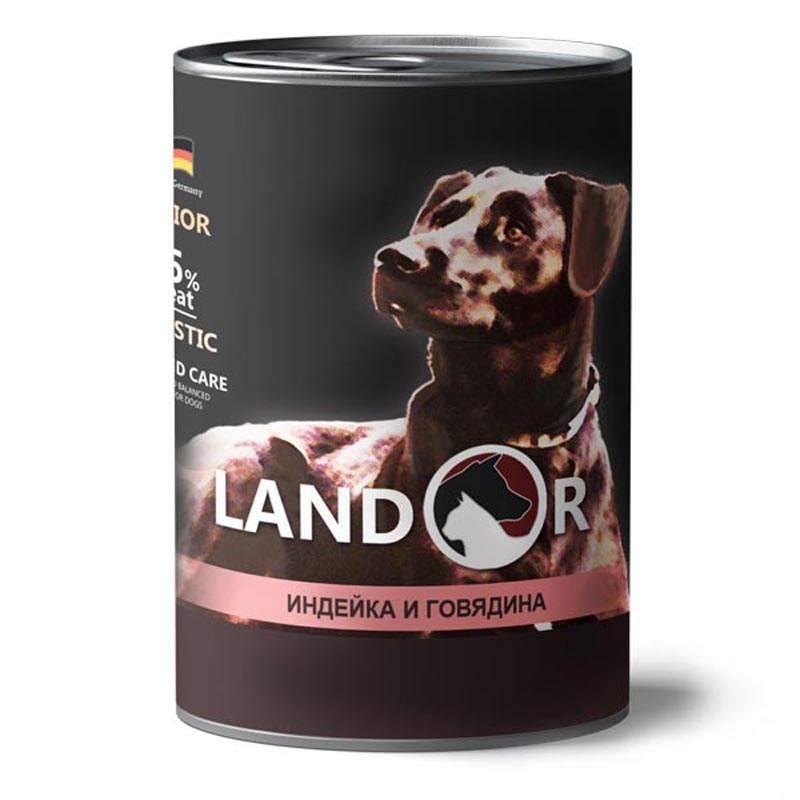 Landor (Ландор) Puppy All Breed Turkey&Beef - Консервированный корм с индейкой и говядиной для щенков всех пород (400 г) в E-ZOO