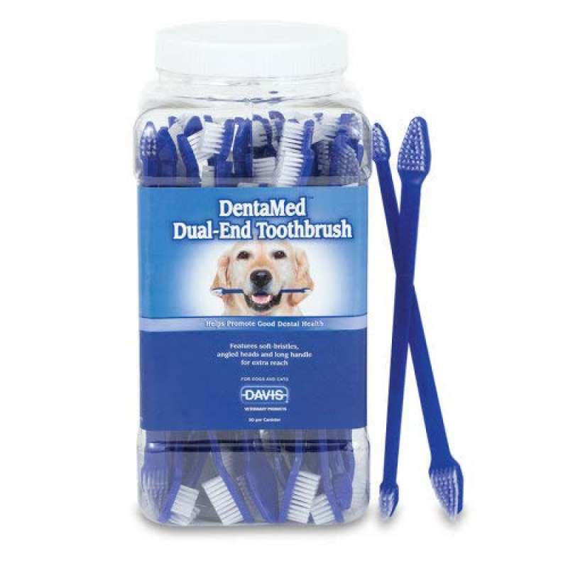Davis (Дэвис) Dentamed Dual-End Toothbrush - Зубная двусторонняя щётка для собак и котов (1 шт./уп.) в E-ZOO
