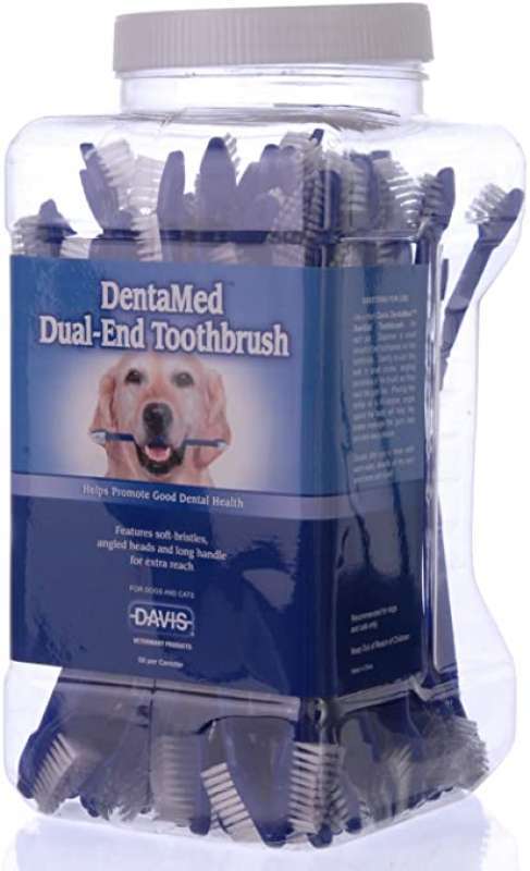 Davis (Девіс) Dentamed Dual-End Toothbrush - Зубна двостороння щітка для собак і котів (1 шт./уп.) в E-ZOO