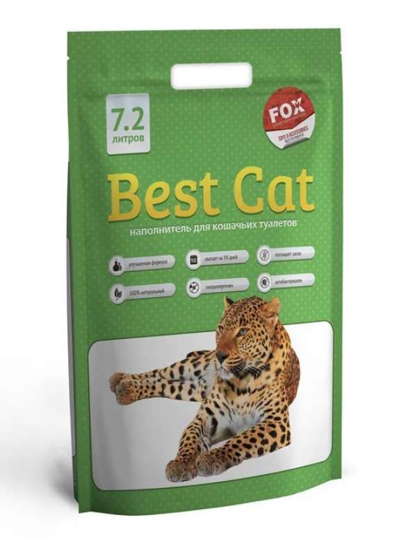 Best Cat (Бест Кэт) Green Apple - Наполнитель силикагелевый для кошачьего туалета (15 л) в E-ZOO