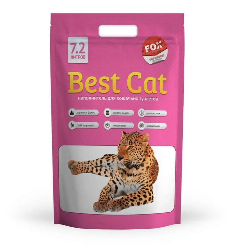 Best Cat (Бест Кэт) Pink Flowers - Наполнитель силикагелевый для кошачьего туалета (15 л) в E-ZOO