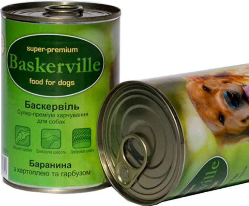 Baskerville (Баскервіль) Консерви з бараниною, картоплею і гарбузом для собак (400 г) в E-ZOO