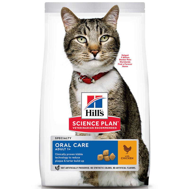 Hill's (Хиллс) Science Plan Oral Care Adult with Chicken - Сухой корм с курицей для взрослых кошек, уход за ротовой полостью (1,5 кг) в E-ZOO