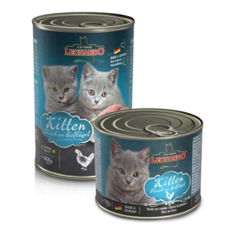 Leonardo (Леонардо) Kitten - Консервированный корм с домашней птицей для котят (400 г) в E-ZOO