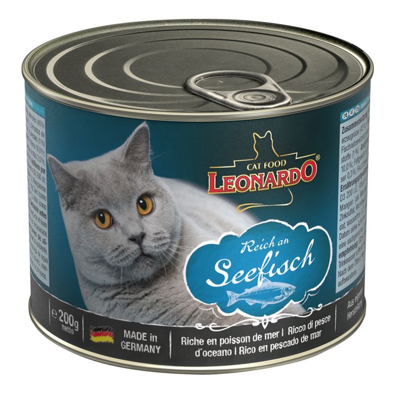 Leonardo (Леонардо) Reich an Fish - Консервований корм з океанічною рибою для котів (400 г) в E-ZOO