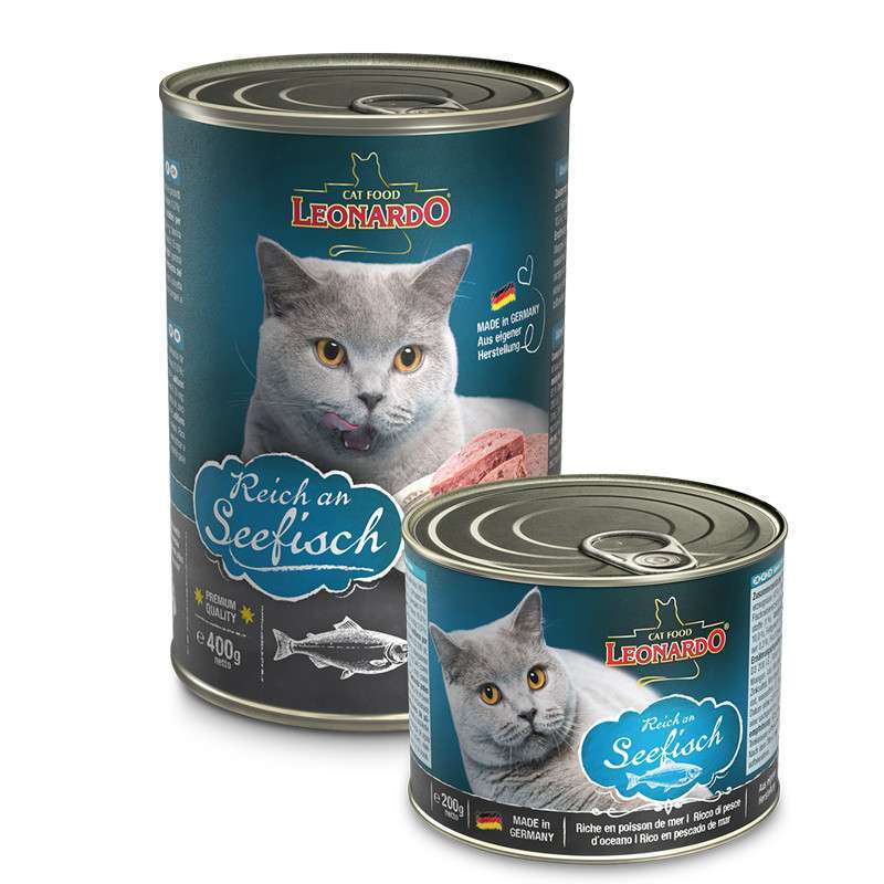 Leonardo (Леонардо) Reich an Fish - Консервований корм з океанічною рибою для котів (400 г) в E-ZOO