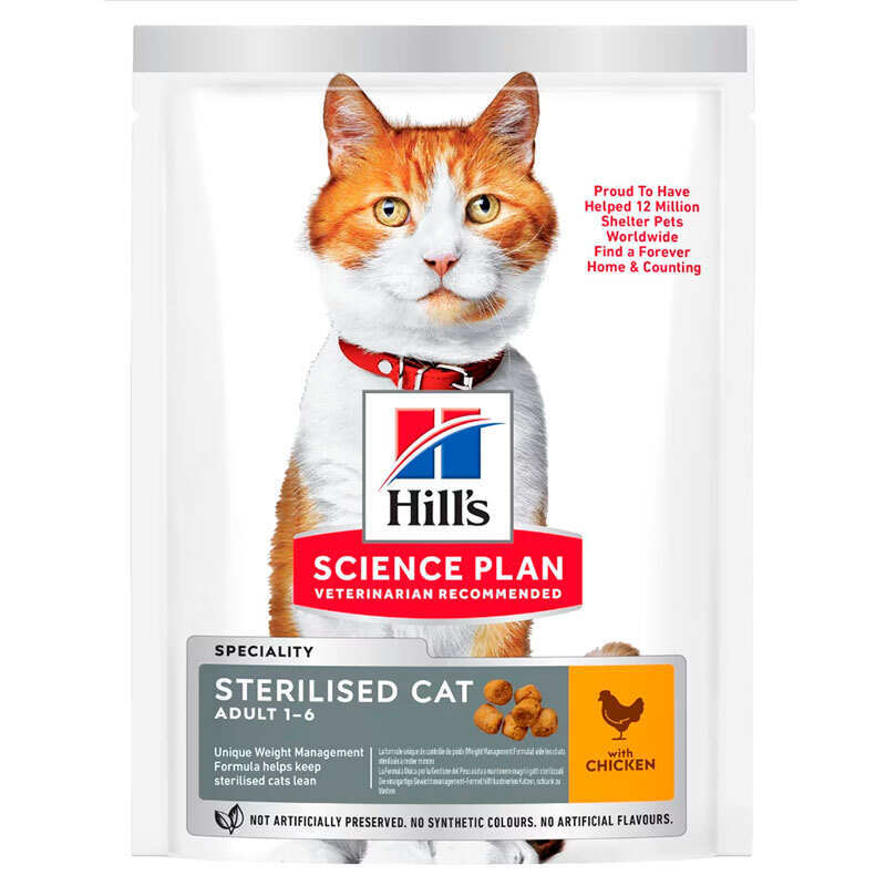 Hill's (Хиллс) Science Plan Sterilised Cat Adult 1-6 with Chicken - Сухой корм с курицей для стерилизованных котов и кошек (1,5 кг) в E-ZOO