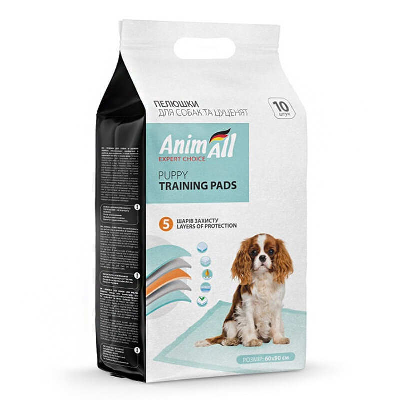 AnimAll (ЭнимАл) Puppy Training Pads - Пеленки тренировочные для щенков и собак (60х90 см/10 шт.) в E-ZOO