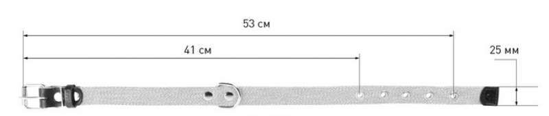 Collar (Коллар) - Нашийник брезентовий зі світловідбиваючою ниткою (2,0х31-41 см) в E-ZOO