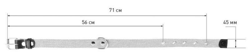 Collar (Коллар) - Ошейник брезентовый со светоотражающей нитью (2,0х31-41 см) в E-ZOO