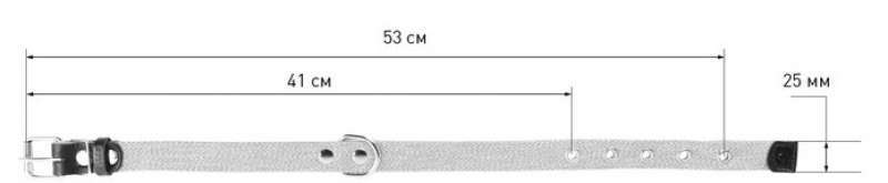 Collar (Коллар) - Ошейник брезентовый, двойной со светоотражающей нитью (2,0х31-41 см) в E-ZOO