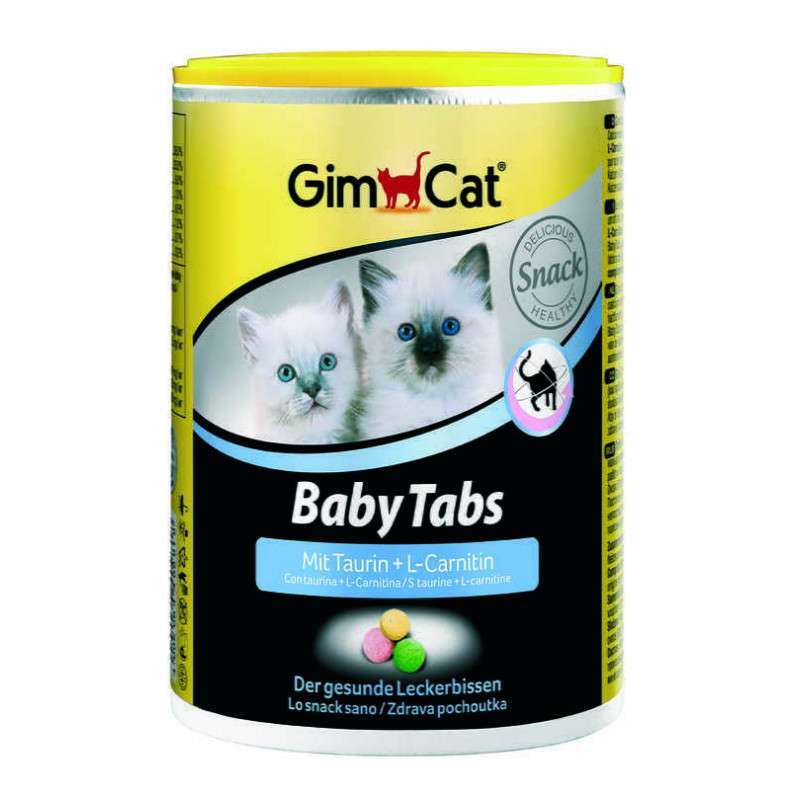 GimCat (ДжимКэт) Baby Tabs - Витамины с фруктами, морскими водорослями, таурином и L-карнитином для котят (85 г / 240 шт.) в E-ZOO