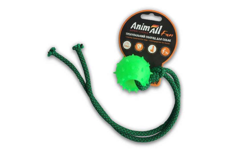 AnimAll (ЭнимАлл) Fun - Игрушка шар с канатом для собак (4 см) в E-ZOO