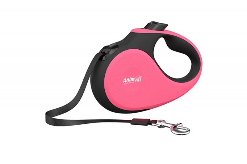 AnimAll (ЭнимАлл) Deluxe S - Поводок-рулетка для собак, лента (5 м, до 15 кг) (S) в E-ZOO