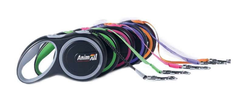 AnimAll (ЕнімАлл) L - Повідець-рулетка для собак, стрічка (5 м, до 50 кг) (L) в E-ZOO