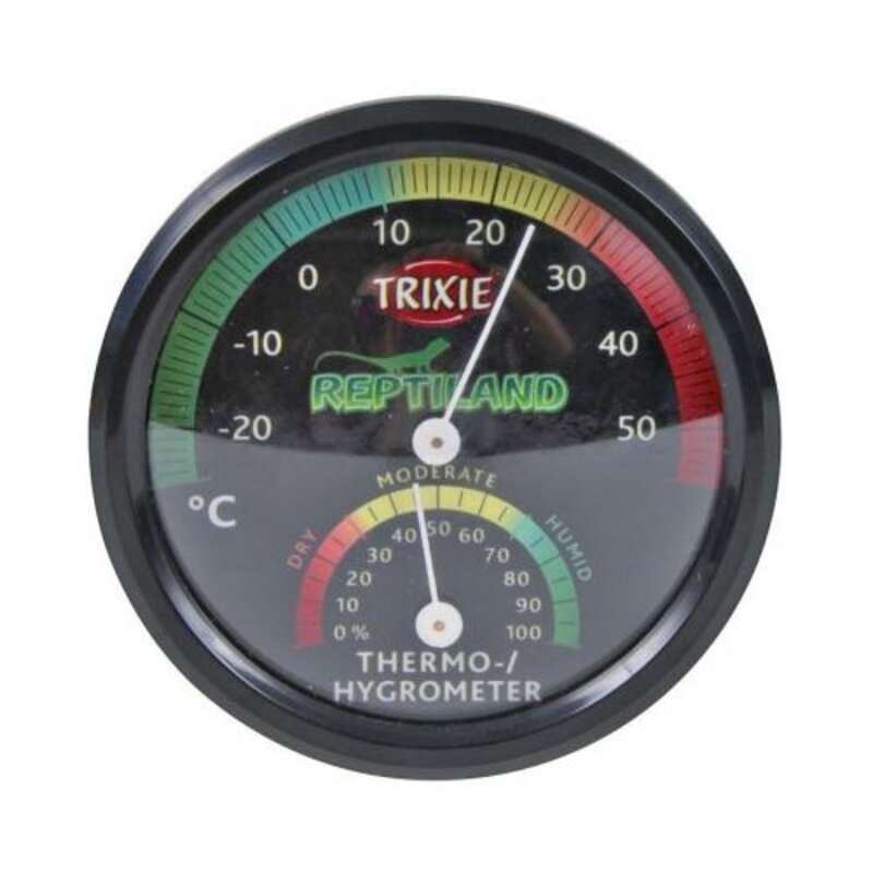 Trixie (Трикси) Thermo-Hygrometer - Термометр-гигрометр для террариума механический, с наклейкой (7,5 см) в E-ZOO