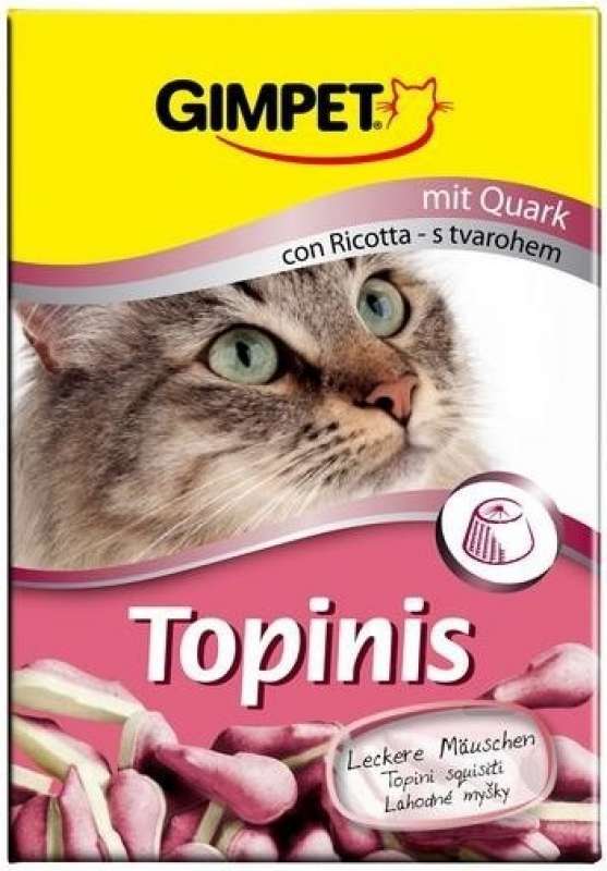 GimCat (ДжимКэт) Topinis - Вітамінні мишки з сиром для покращення травлення у котів (220 г) в E-ZOO