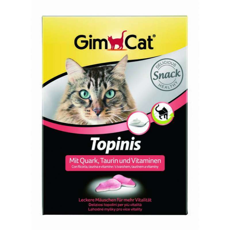 GimCat (ДжимКэт) Topinis - Витаминные мышки с сыром для улучшения пищеварения котов и кошек (220 г) в E-ZOO