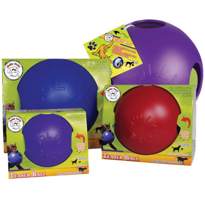 Jolly Pets (Джолли Пэтс) TEASER BALL - Игрушка мяч двойной Тизер болл для собак (10х10х10 см) в E-ZOO