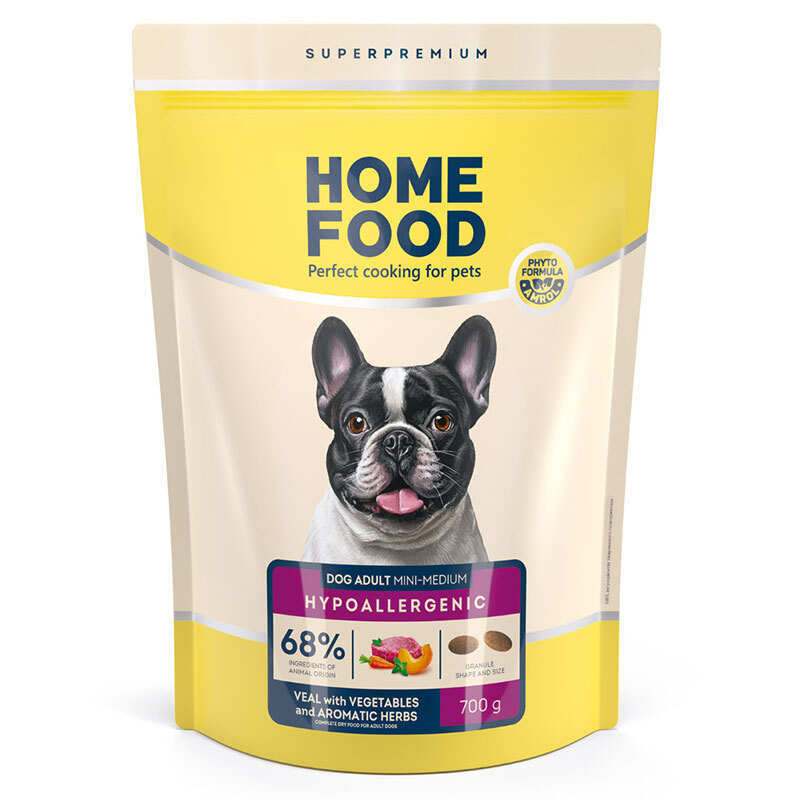 Home Food (Хоум Фуд) Сухой корм «Телятина с овощами» для взрослых собак мелких и средних пород (700 г) в E-ZOO