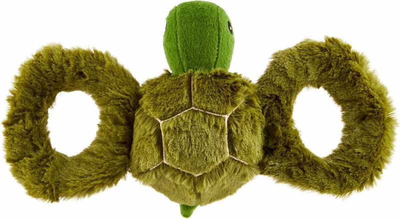 Jolly Pets (Джолли Пэтс) TUG-A-MAL Turtle Dog Toy - Игрушка-пищалка Черепаха для перетягивания (16х36х8 см) в E-ZOO