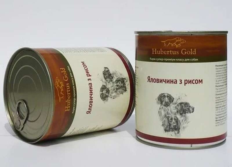 Hubertus Gold (Хубертус Голд) - Консервированный корм говядина с рисом для активных собак (800 г) в E-ZOO