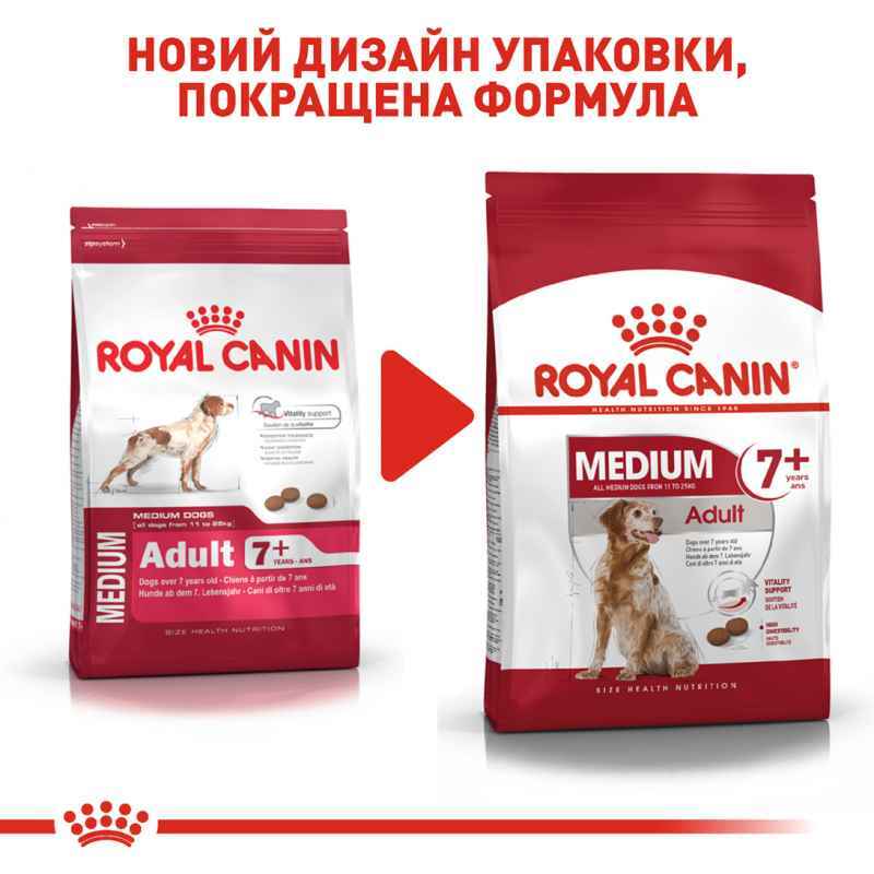 Royal Canin (Роял Канін) Medium Adult 7 - Сухий корм для собак, що старіють (4 кг) в E-ZOO