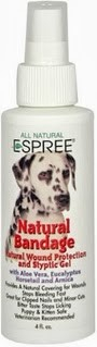 Espree (Эспри) Natural Bandage - Натуральный пластырь. Ранозаживляющий желеобразный защитный спрей с алоэ, эвкалиптом, хвощом и арникой для собак (118 мл) в E-ZOO