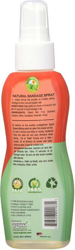 Espree (Эспри) Natural Bandage - Натуральный пластырь. Ранозаживляющий желеобразный защитный спрей с алоэ, эвкалиптом, хвощом и арникой для собак (118 мл) в E-ZOO
