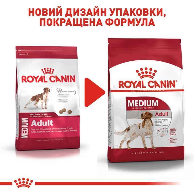 Royal Canin (Роял Канін) Medium Adult - Корм збалансований для дорослих собак середніх порід (4 кг) в E-ZOO