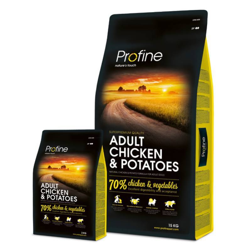 Profine (Профайн) Adult Chicken & Potatoes - Сухий корм для дорослих собак з куркою і картоплею (3 кг) в E-ZOO