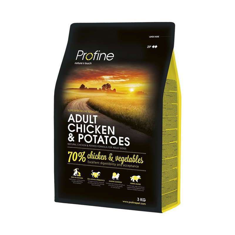 Profine (Профайн) Adult Chicken&Potatoes - Сухой корм для взрослых собак с курицей и картофелем (3 кг) в E-ZOO