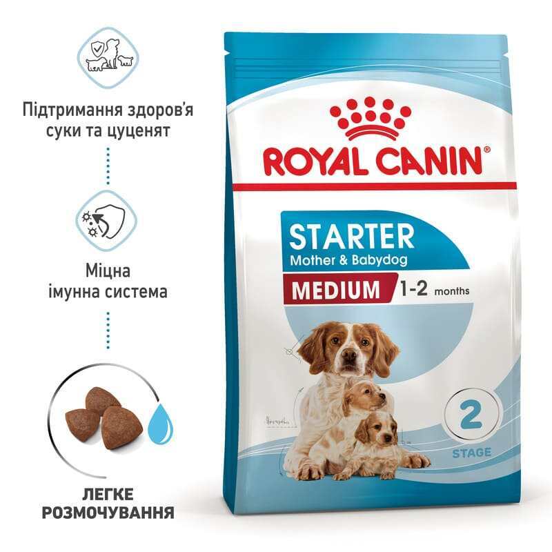 Royal Canin (Роял Канин) Medium Starter Mother&Babydog - Сухой корм для самок и щенков до 2-х месяцев - Фото 3