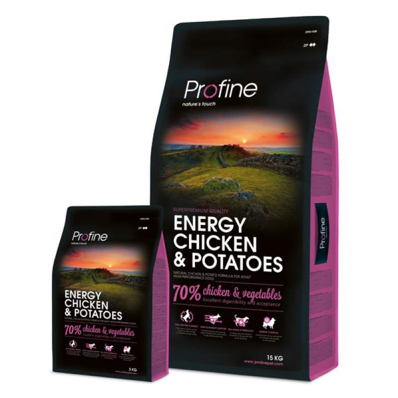 Profine (Профайн) Energy Chicken&Potatoes - Сухой корм для собак с повышенной активностью с курицей и картофелем (15 кг) в E-ZOO
