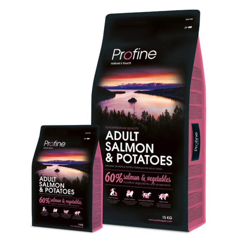 Profine (Профайн) Adult Salmon&Potatoes - Сухой гипоаллергенный корм для взрослых собак с лососем и картофелем (15 кг) в E-ZOO