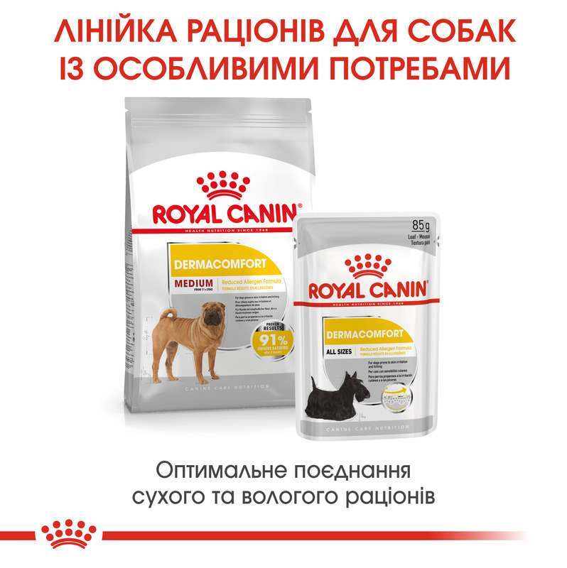 Royal Canin (Роял Канин) Medium Dermacomfort - Сухой корм для собак средних пород с чувствительной кожей - Фото 6