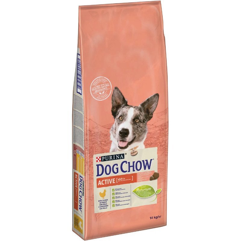 Dog Chow Adult Active - Сухий корм з куркою для активних дорослих собак (14 кг) в E-ZOO
