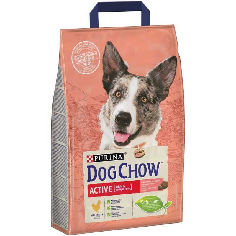 Dog Chow (Дог Чау) Adult Active - Сухой корм c курицей для активных взрослых собак (2,5 кг) в E-ZOO